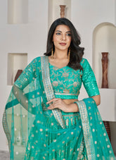 Upscale Looking Lehenga Choli in Sea Green